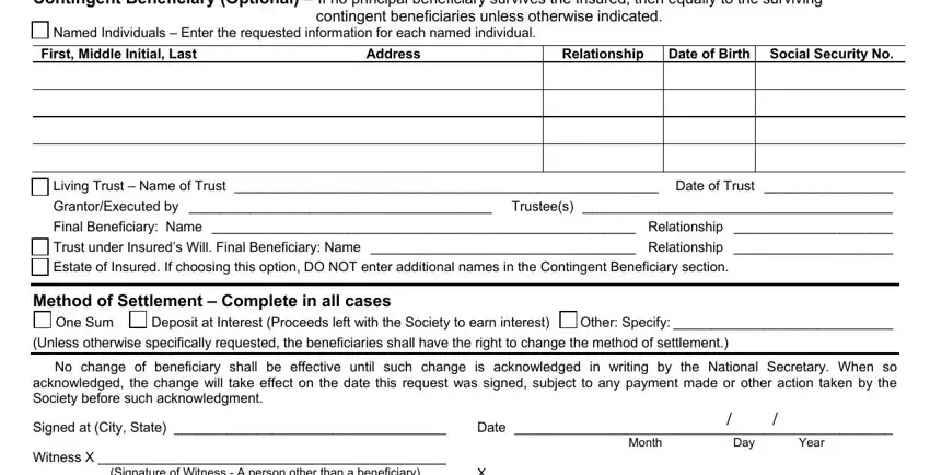 Finishing modern woodmen of america cash surrender forms part 2