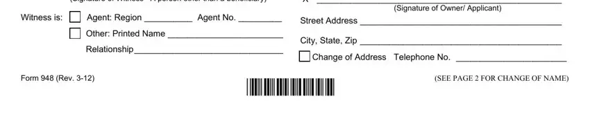 step 3 to entering details in modern woodmen of america cash surrender forms