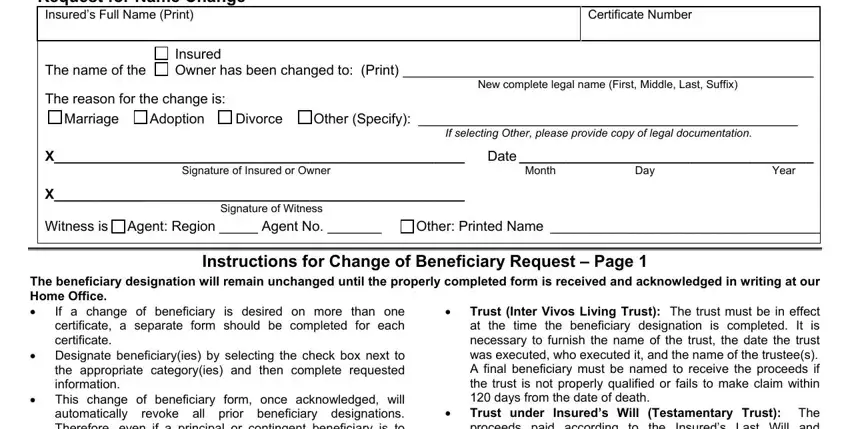 part 4 to filling out modern woodmen of america cash surrender forms
