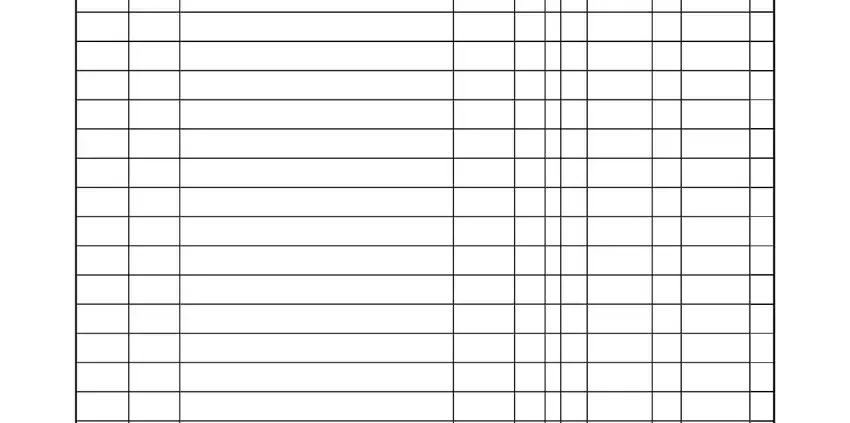 Entering details in printable check registry step 2