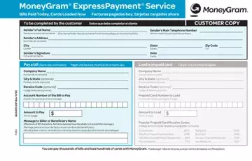 Moneygram Express Payment Form Preview