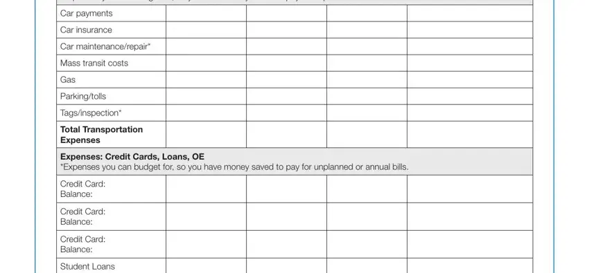 part 4 to entering details in freddie mac budget worksheet