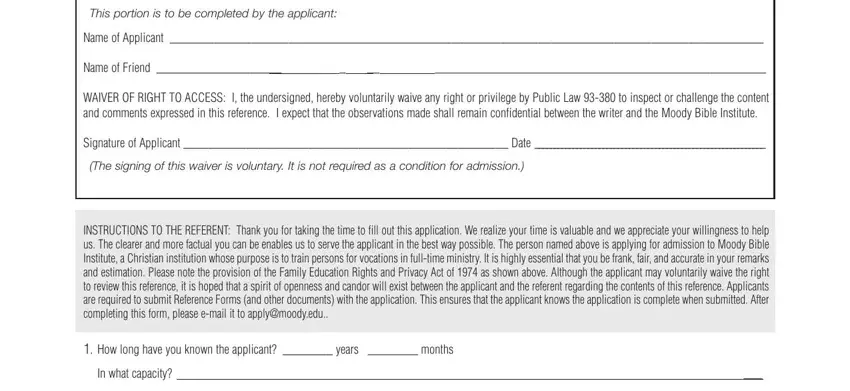 entering details in moody bible institute form part 1