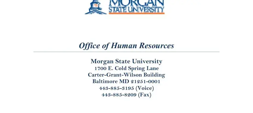 part 1 to completing morgan state university job application form