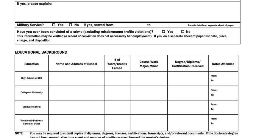 Completing mium morgan state university employment application step 4