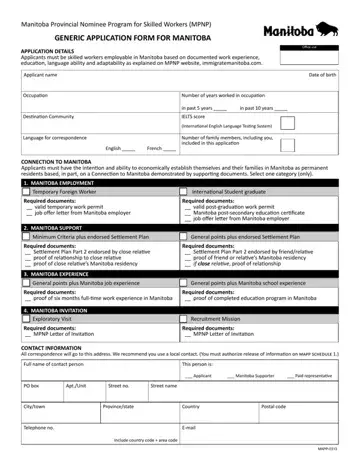 Mpnp Application Form Preview