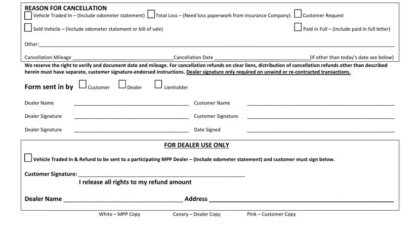step 2 to completing accord cancellation form fillable