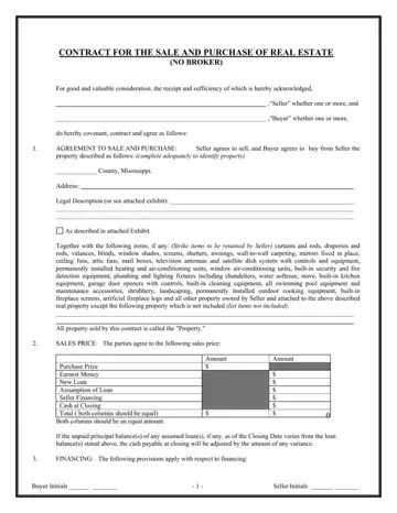 Ms Real Estate Contract Form Preview