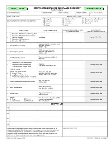 Msfc Form 383 1 Preview