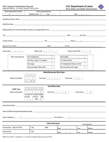 Msha Form 7000 51 Preview