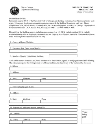 Multiple Dwelling Registration Form Preview