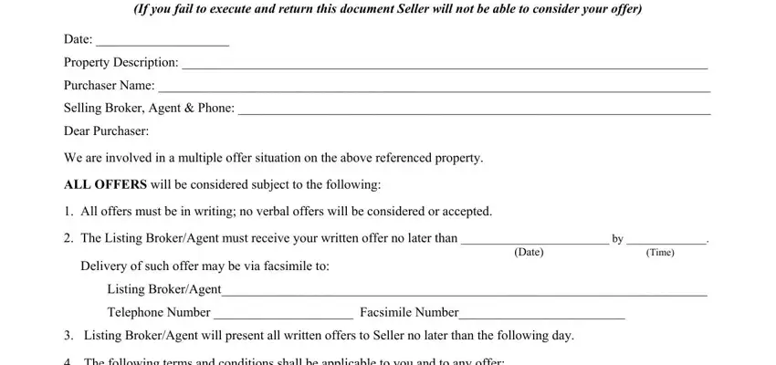 step 1 to writing multiple offer template template