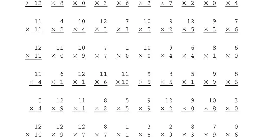 Multiplication Timed Test 0 12 ≡ Fill Out Printable Pdf Forms Online