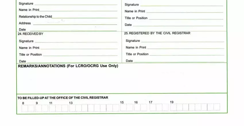 birth certificate sample  fields to complete