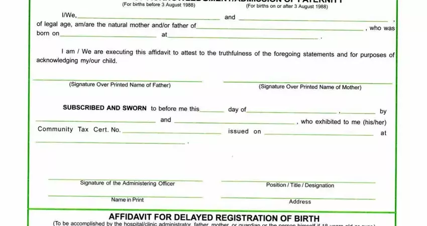 step 4 to finishing birth certificate sample