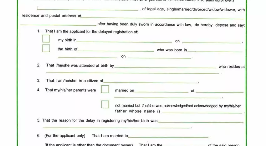 birth certificate sample  fields to insert