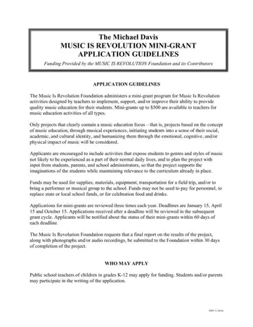 Music Is Revolution Grant Form Preview