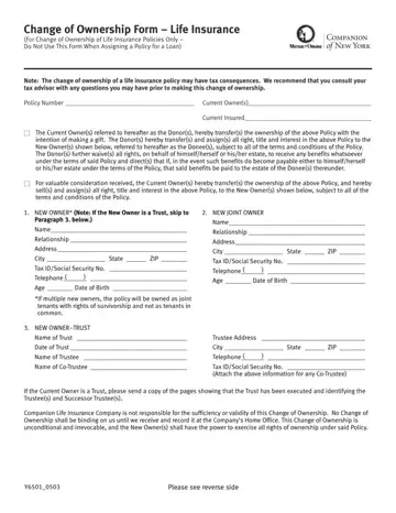 Mutual Omaha Ownership Form Preview