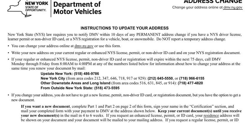 step 1 to writing ny dmv mv 232