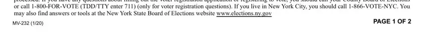 ny dmv mv 232 Your completed application will be, and PAGE  OF fields to complete