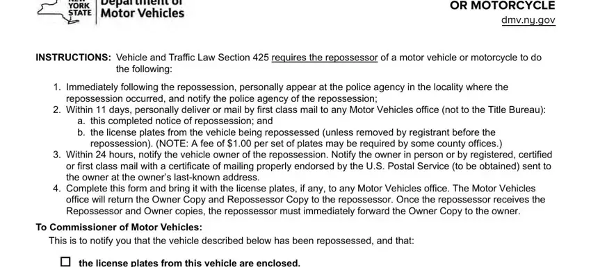 nys notice vehicle empty fields to fill in