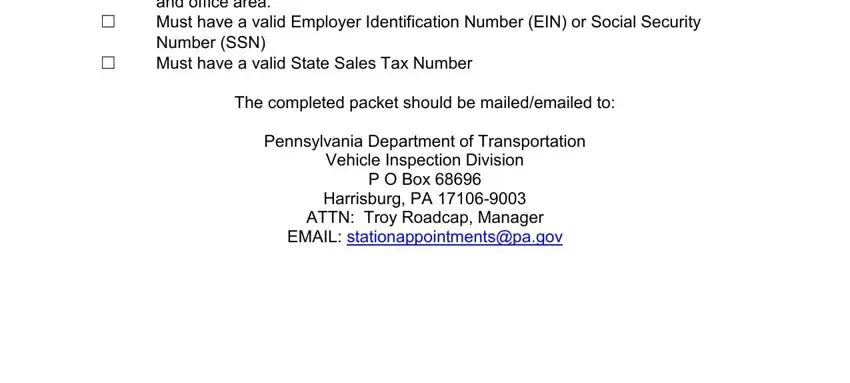 mv 427 form pa VehicleInspectionDivision, POBox, HarrisburgPA, ATTNTroyRoadcapManager, and EMAILstationappointmentspagov fields to complete