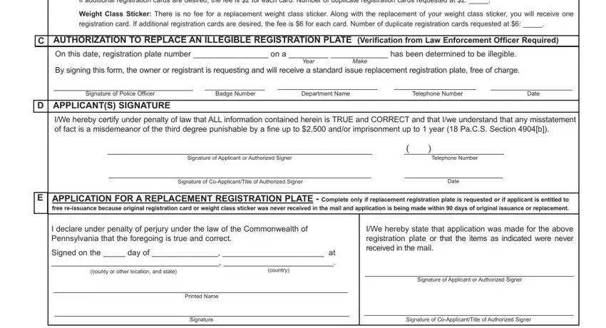 Filling in Mv 44 Form stage 2