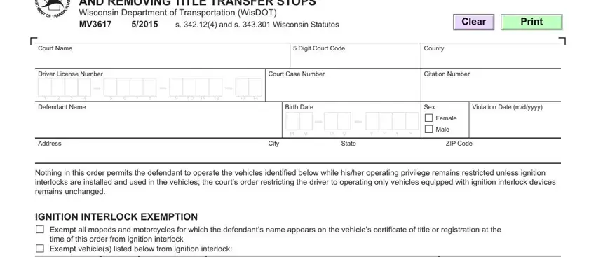 step 1 to writing wisconsin iid exemption form