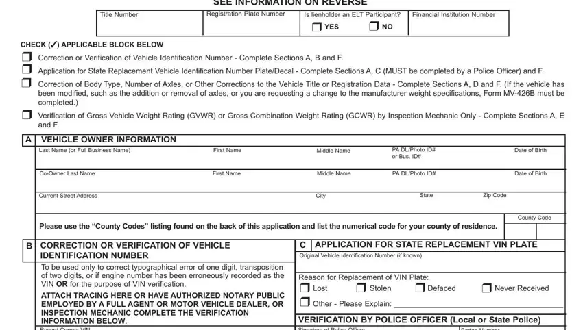 completing pennsylvania motor vehicle mv 41 form part 1