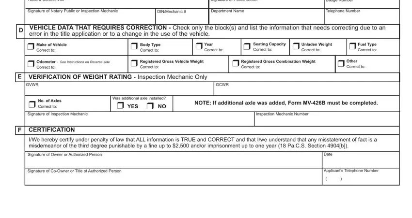step 2 to completing pennsylvania motor vehicle mv 41 form