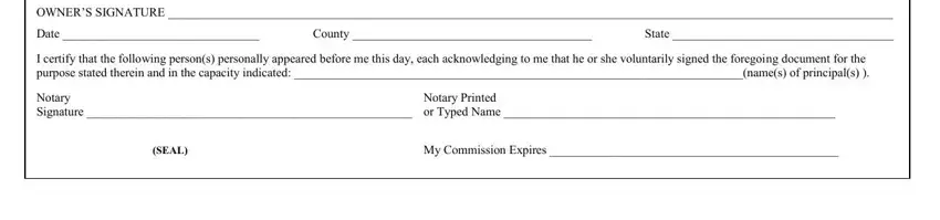 Entering details in north carolina title application stage 3