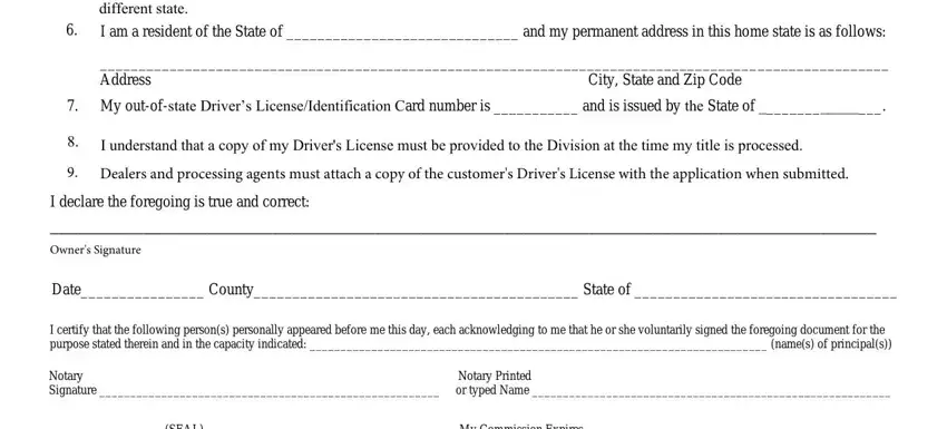 Entering details in north carolina mvr 614 form stage 2