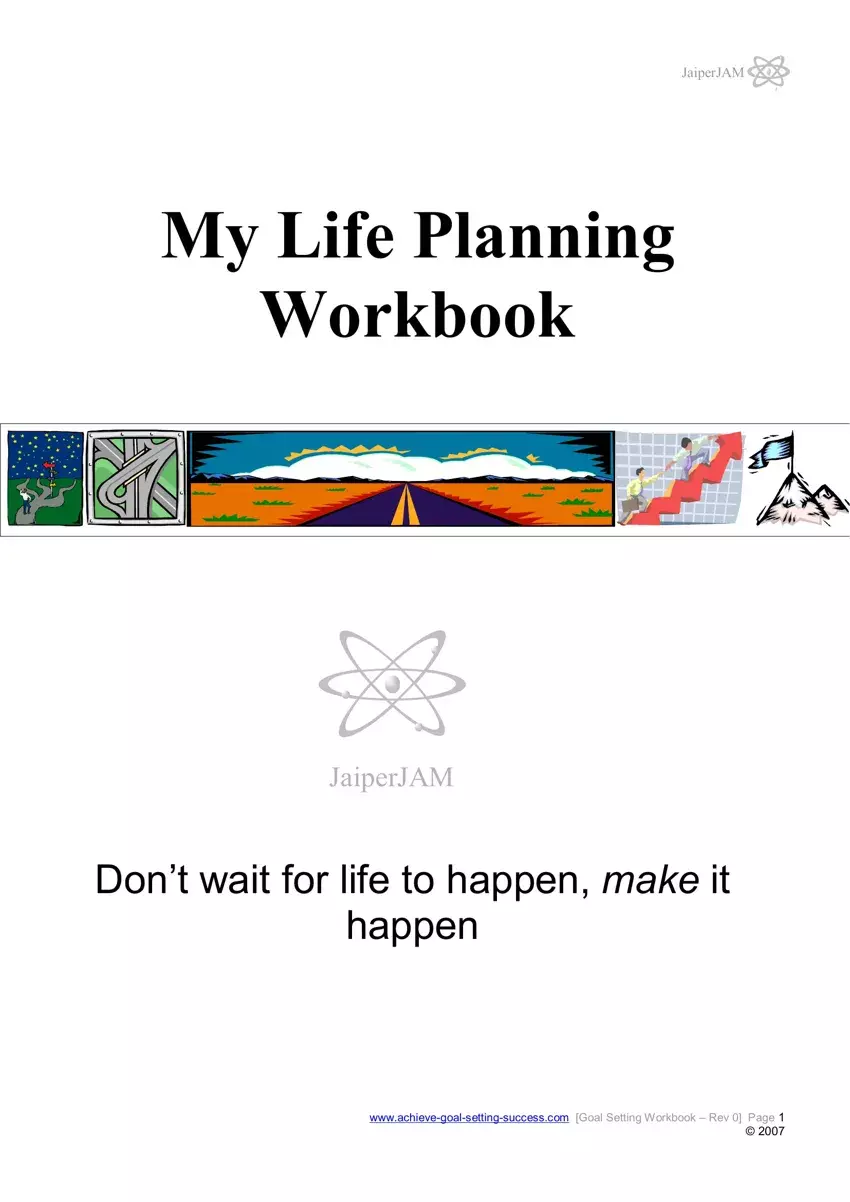 My Life Planning first page preview