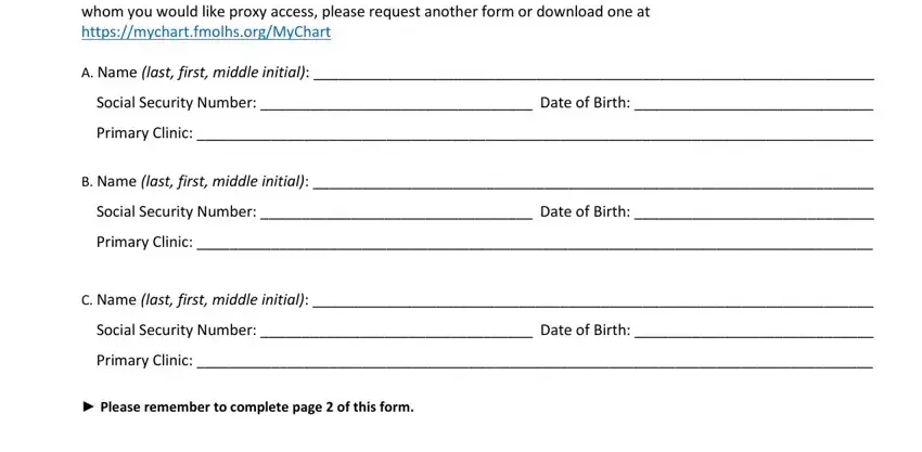 Filling in DuPage step 2