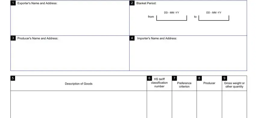 entering details in certificate of origin template part 1