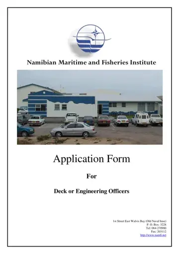 Namfi Application Form Preview