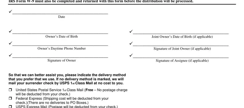 Entering details in insurance request form part 2