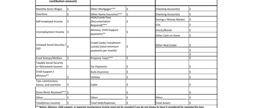 Completing contributor package form part 2