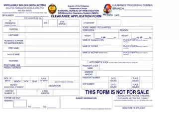 Nbi Clearance Form Preview