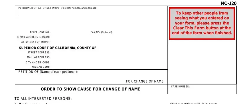 nc 120 fillable form empty spaces to consider