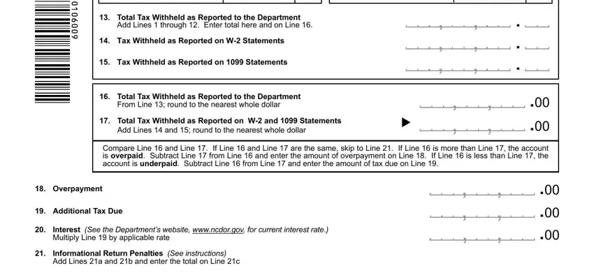 stage 3 to entering details in form nc 3