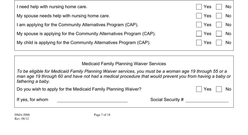 Completing medicaid application wilmington nc step 2