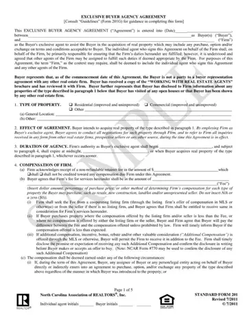 Nc Association Realtors Form 201G Preview