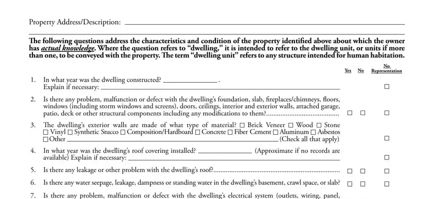 step 2 to finishing nc property disclosure