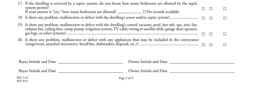 Completing nc property disclosure part 4