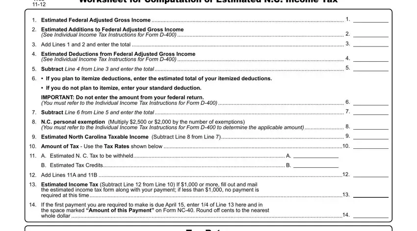 Filling in nc estimated tax payment part 2
