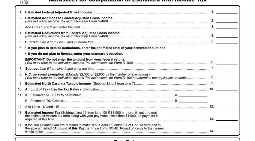 Nc Estimated Tax Payment ≡ Fill Out Printable Pdf Forms Online 2451