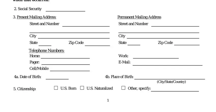 Finishing nc f3 form step 2