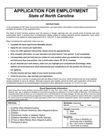Nc Pd 107 Form Preview