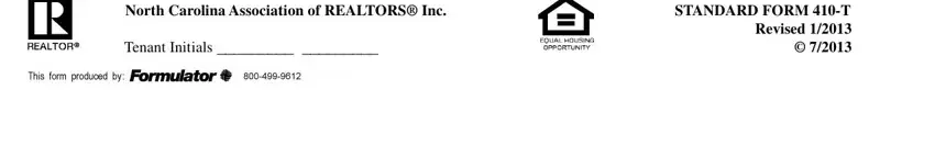 Entering details in nc residential rental contract stage 3